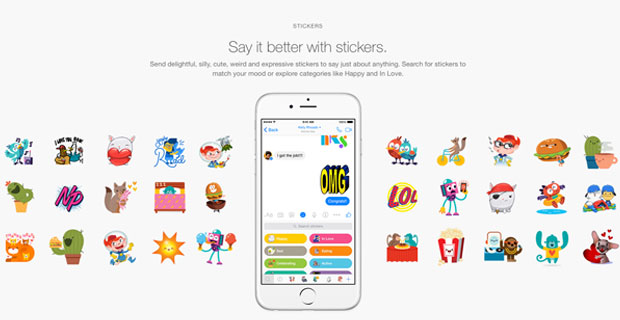 Para los usuarios más jóvenes, los 'Stickers' son una función popular dentro de la aplicación de mensajería.'Stickers' are a popular function within messaging app.