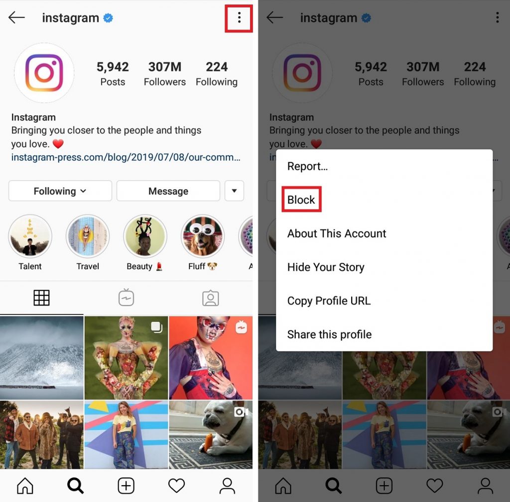 meaning of report on instagram