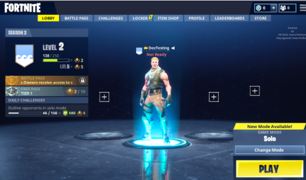 duo mode or in a squad you can add friends to your squad and play as a team when you are ready you can select play to start the game fortnite - game rating for fortnite
