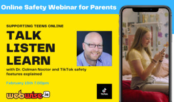 online safety webinar for parents with Dr. Colman Noctor