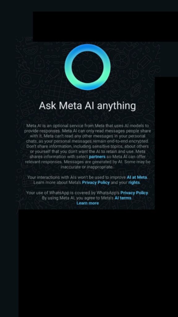 Ask Meta AI Anything Privacy